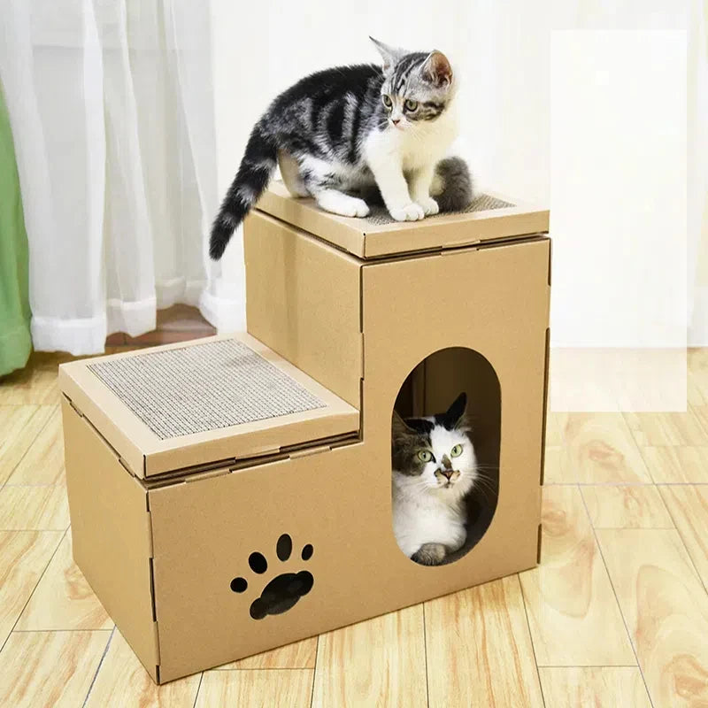 ClawverHome™- Cat Cardboard Nesy