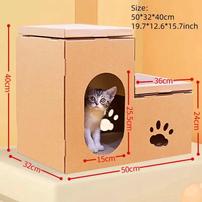 ClawverHome™- Cat Cardboard Nesy
