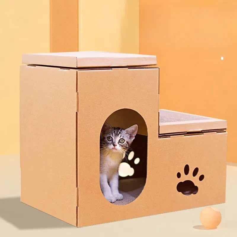 ClawverHome™- Cat Cardboard Nesy