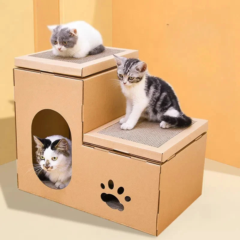 ClawverHome™- Cat Cardboard Nesy