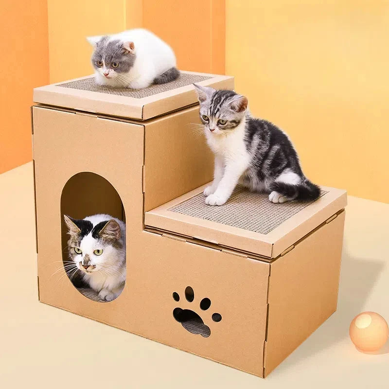 ClawverHome™- Cat Cardboard Nesy