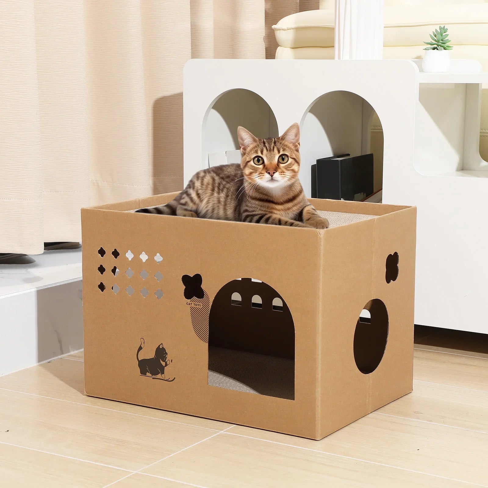 CatCabin- Cat Cardboard Box House