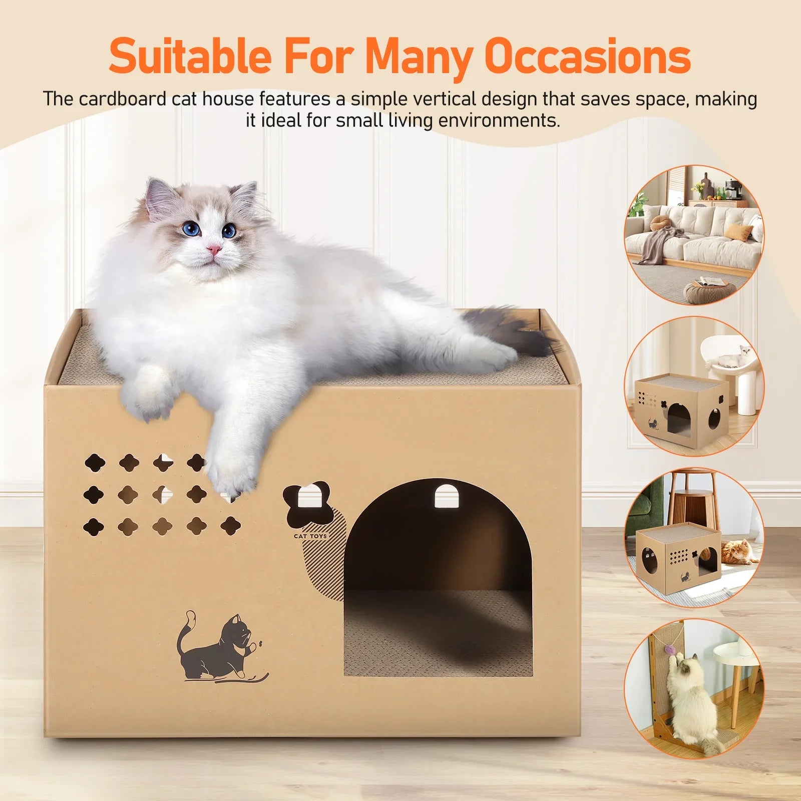 CatCabin- Cat Cardboard Box House