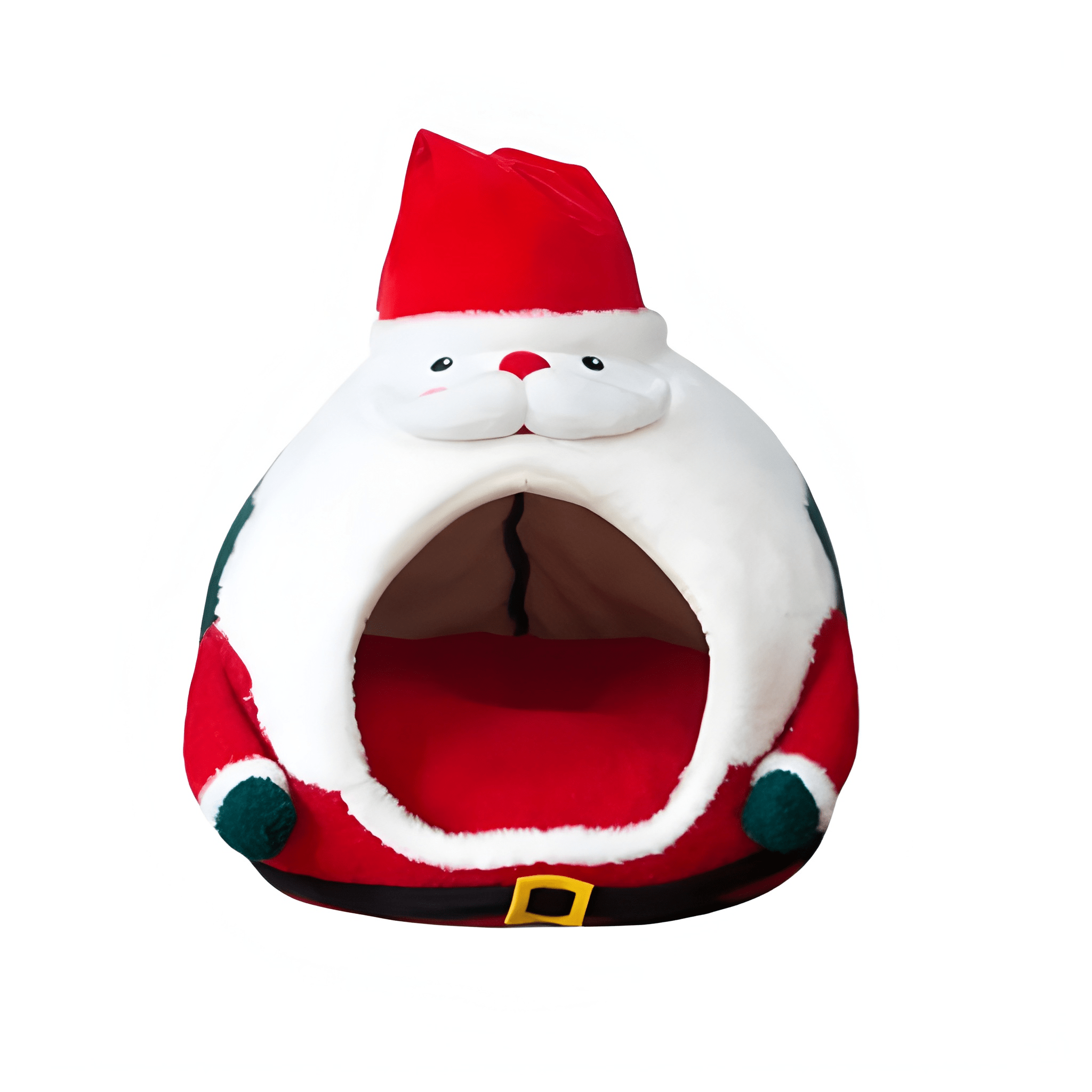 Santa’s Cozy Corner- Santa Claus Cat Bed